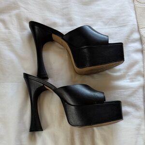 Aldo Black Platform Mules